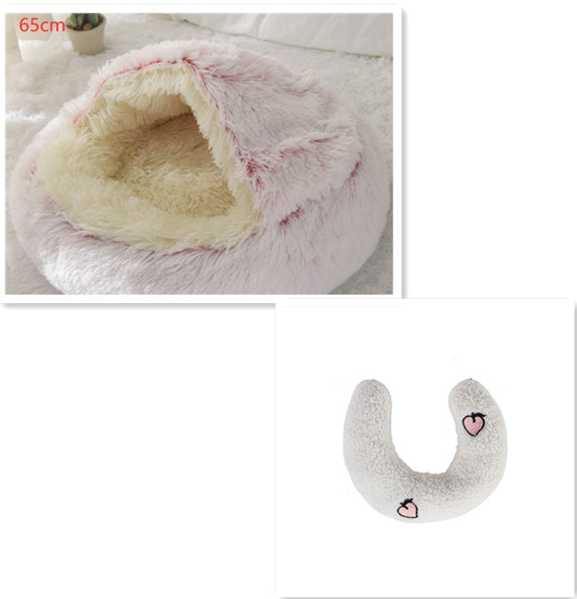 Pet Winter Bed | Round Plush