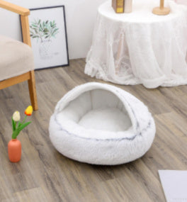 Pet Winter Bed | Round Plush