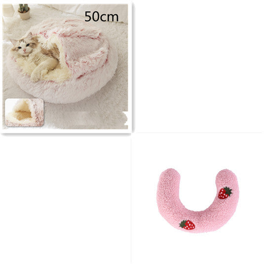 Pet Winter Bed | Round Plush