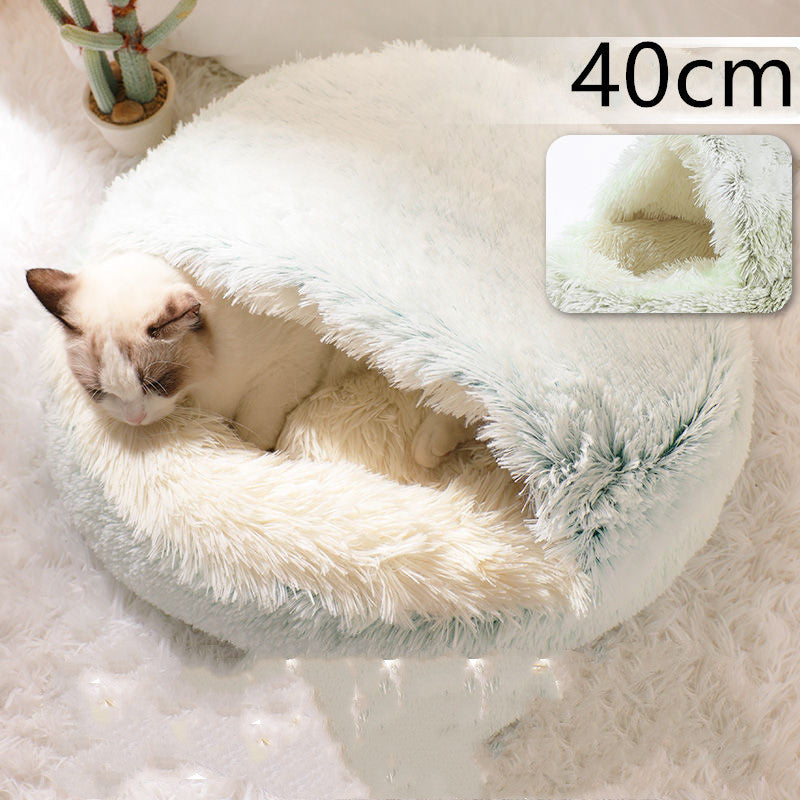 Pet Winter Bed | Round Plush