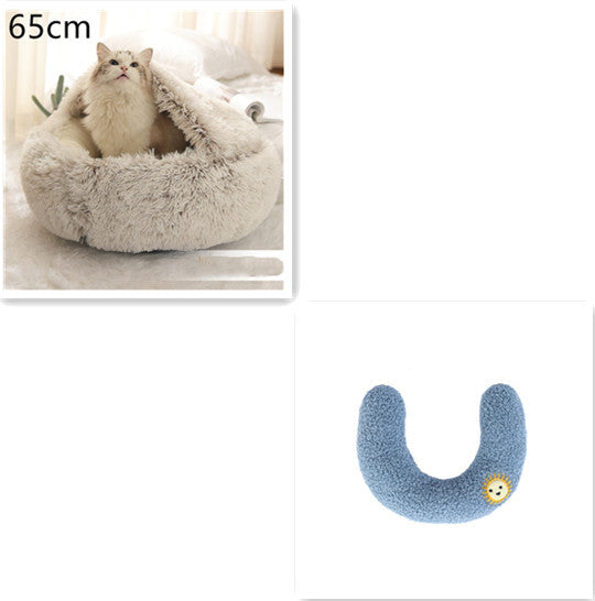 Pet Winter Bed | Round Plush