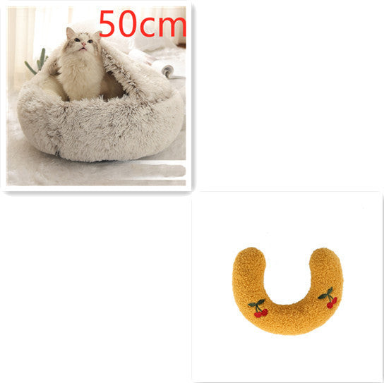 Pet Winter Bed | Round Plush