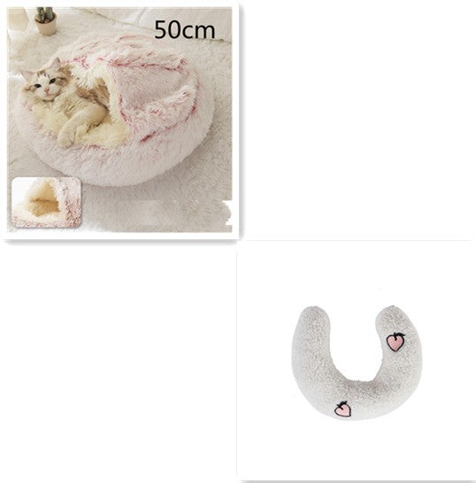 Pet Winter Bed | Round Plush