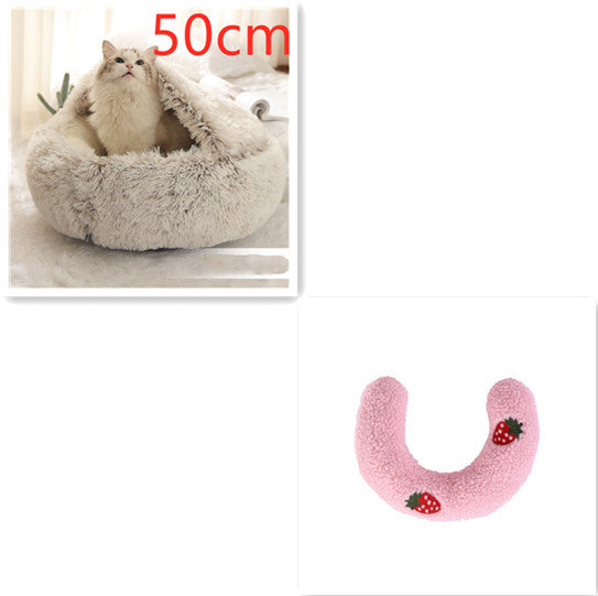 Pet Winter Bed | Round Plush