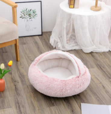 Pet Winter Bed | Round Plush