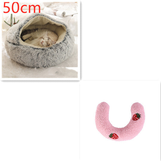 Pet Winter Bed | Round Plush