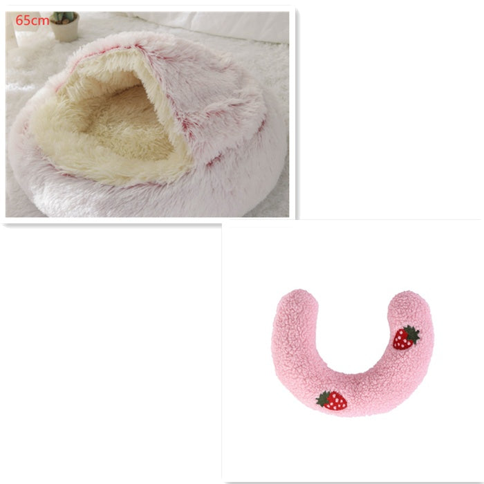 Pet Winter Bed | Round Plush