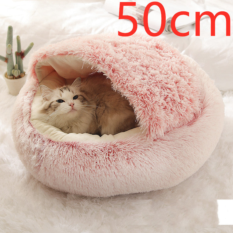 Pet Winter Bed | Round Plush