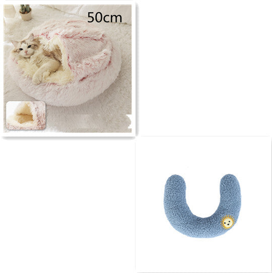 Pet Winter Bed | Round Plush