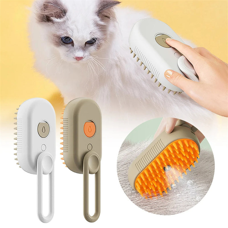 Pet Steam Brush | 3 In 1 Electric Spray
