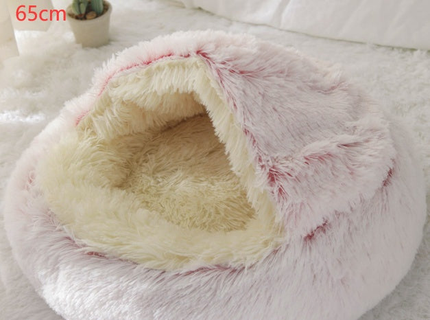 Pet Winter Bed | Round Plush