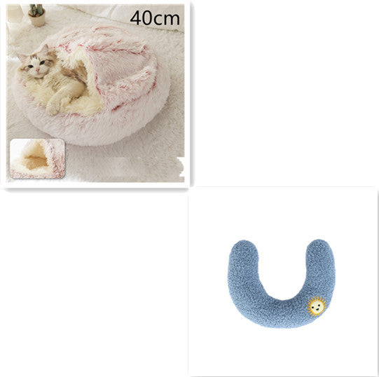 Pet Winter Bed | Round Plush