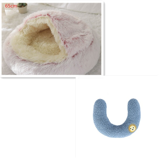 Pet Winter Bed | Round Plush
