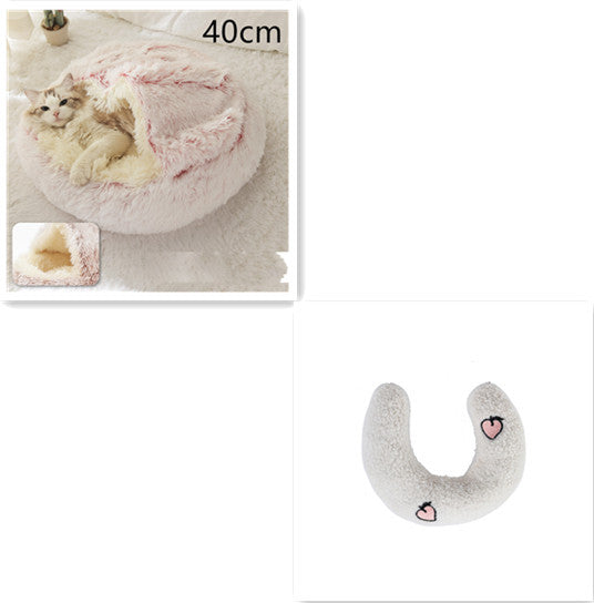 Pet Winter Bed | Round Plush