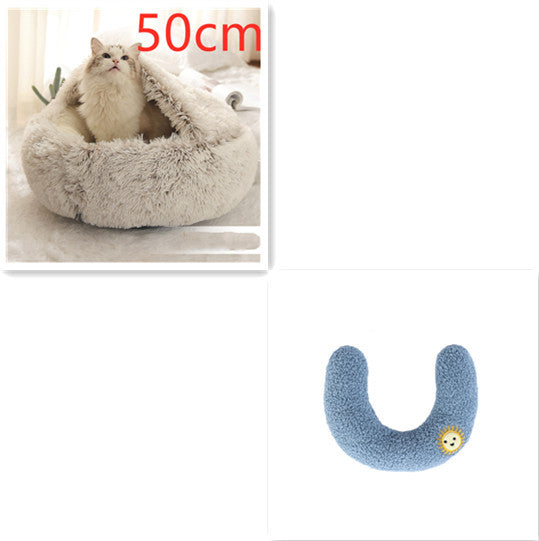 Pet Winter Bed | Round Plush