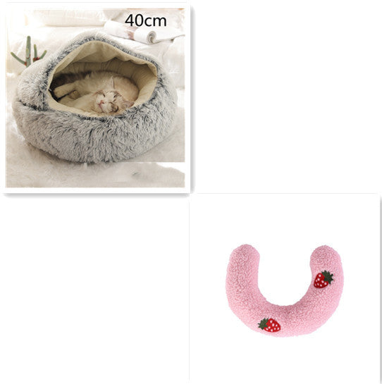 Pet Winter Bed | Round Plush