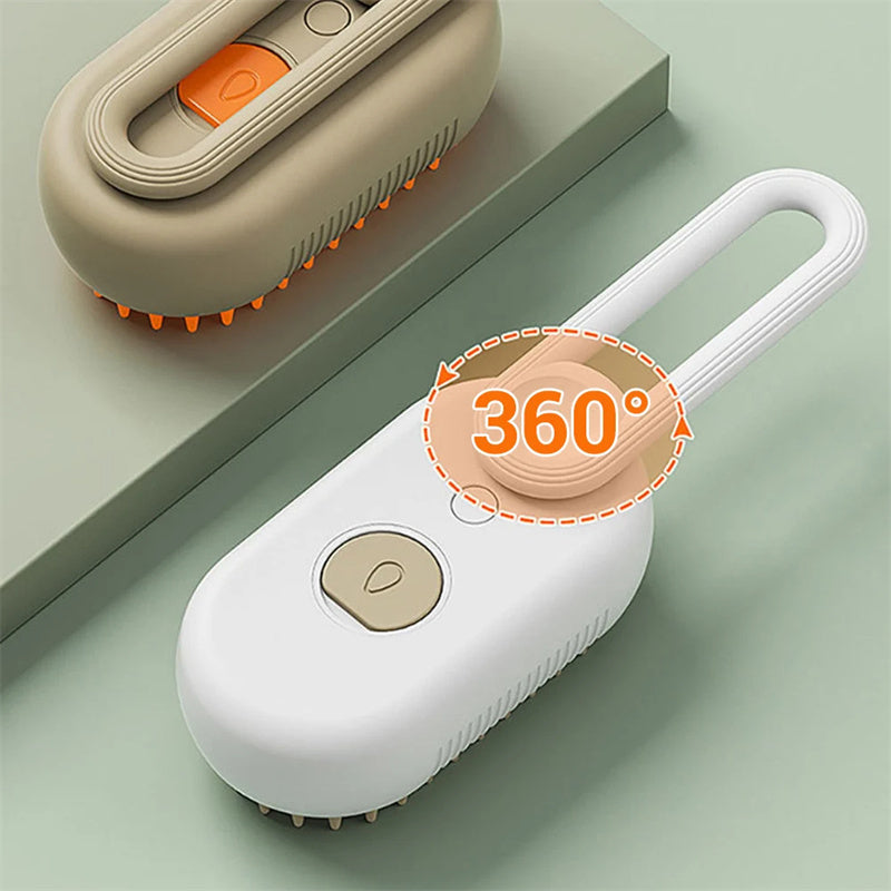 Pet Steam Brush | 3 In 1 Electric Spray