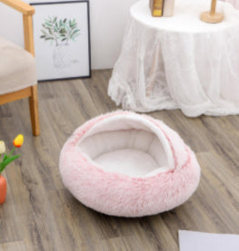 Pet Winter Bed | Round Plush