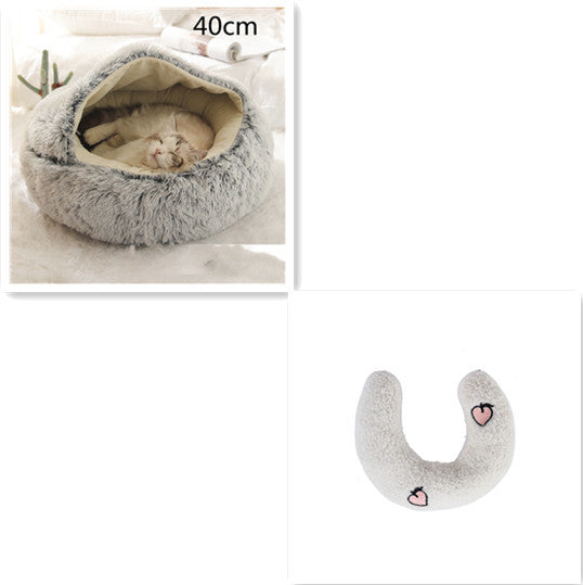 Pet Winter Bed | Round Plush