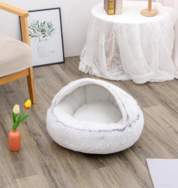 Pet Winter Bed | Round Plush