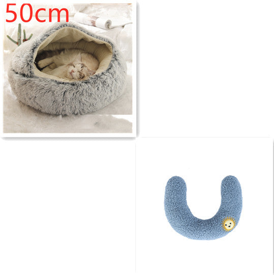 Pet Winter Bed | Round Plush