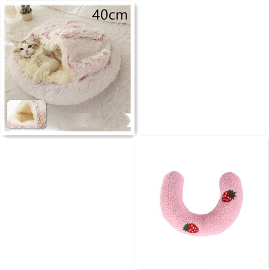 Pet Winter Bed | Round Plush