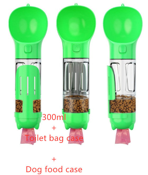 3 in 1 - Pet Water Bottle, Feeder Bowl, Garbage Bag Storage