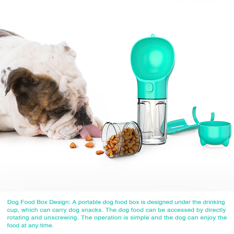 3 in 1 - Pet Water Bottle, Feeder Bowl, Garbage Bag Storage