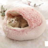 Pet Winter Bed | Round Plush