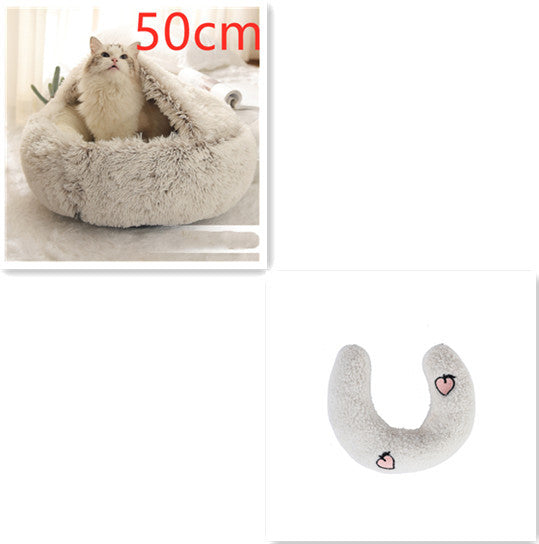 Pet Winter Bed | Round Plush